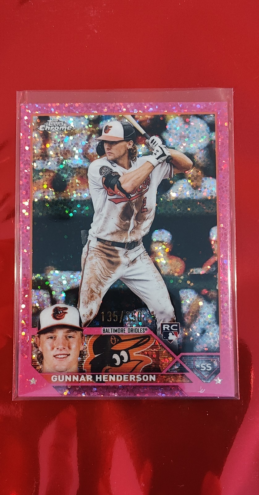 2023 Topps Chrome - Gunnar Henderson #2 Magenta Speckle Refractor /350 (RC)