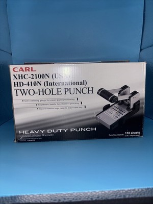 Carl XHC-2100N Heavy Duty 2-Hole Paper Punch HD-410N Industrial Office