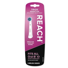 REACH Trios Sensitive Replacement Heads Fits All Oral-B iO Toothbrushes NIB
