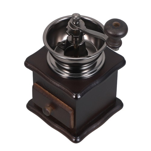  Wooden Manual Coffee Grinder - Vintage Style Hand Coffee Mill Burr For Press - Zdjęcie 8 z 12