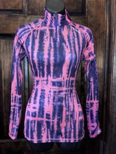 Womens Under Armour Cold Gear Fitted Long Sleeve 1/4 Zip Shirt Pink/Purple Small