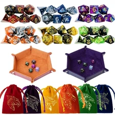 DND Dice Set 42 Pcs Polyhedral Dungeons and Dragons Role Playing Dice for D&D...