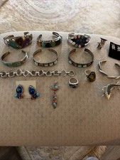 Mixed Lot Sterling Silver Native American Navajo Signed Jewelry