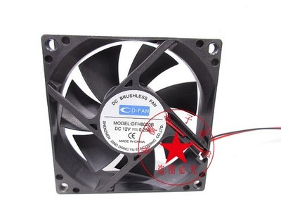 D-FAN DFH8020B 12V 0.20A 8020 8CM 2-wire cooling fan #zn