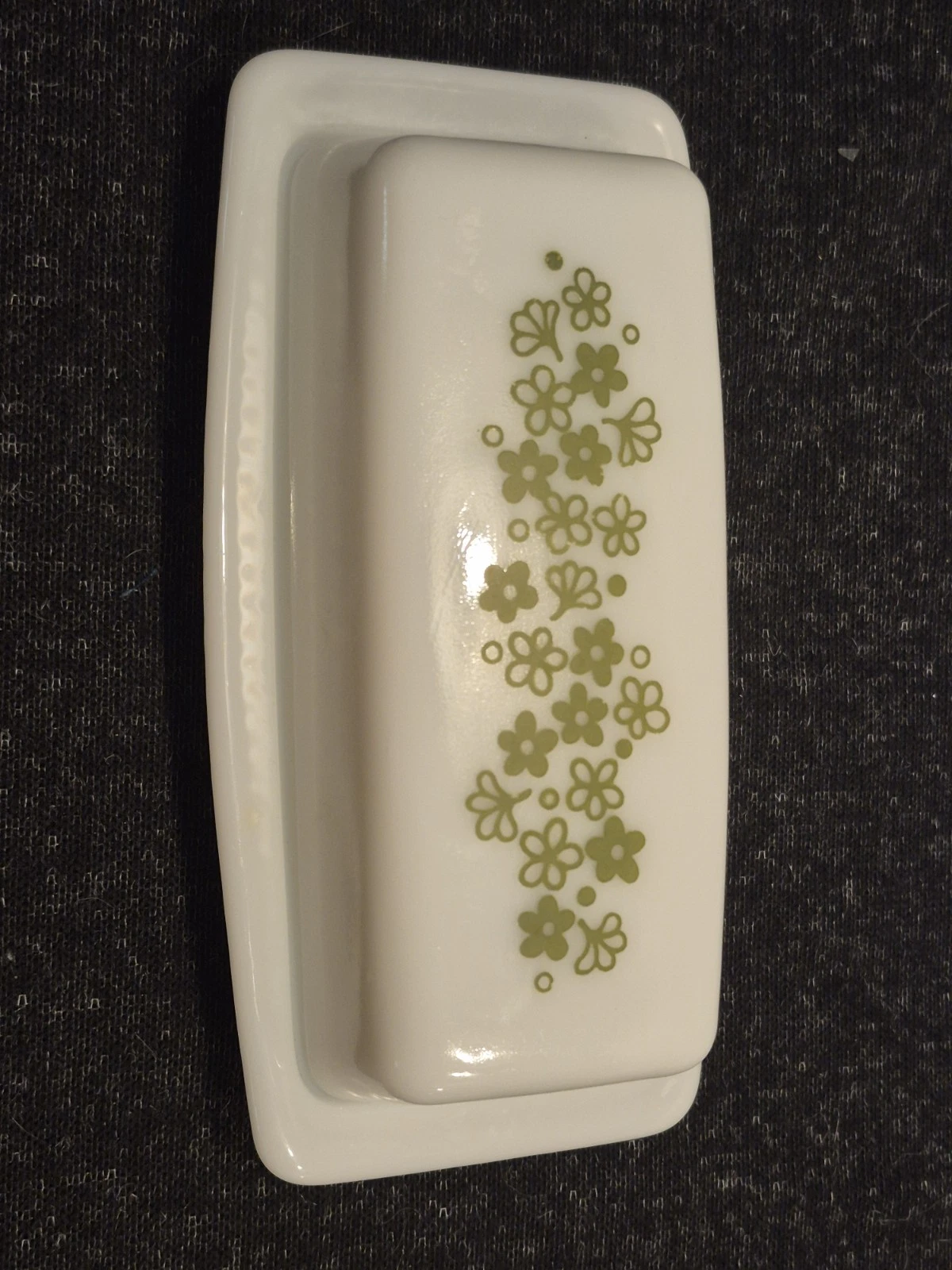 Pyrex Green Spring Blossom Crazy Daisy Butter Dish And Lid. Perfect!
Opens in a new window or tab