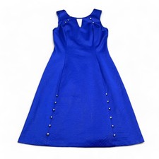 GUESS Pleated Cocktail Dress Womens Size 2 Royal Blue Sleeveless Elegant
