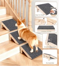 3-in-1 Pet Ramp for Stairs, Foldable Stairs for Senior  Injured Dogs  Cats