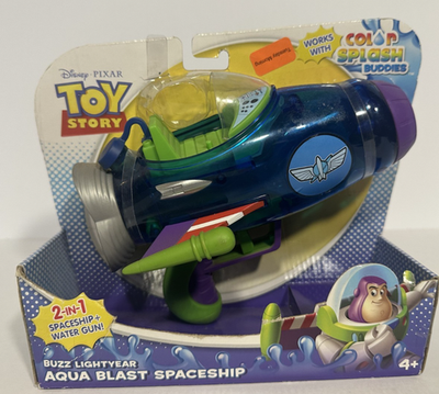 #ad Disney Pixar Toy Story Buzz Lightyear Aqua Blast Spaceship Water Gun Toy 2 in 1 $34.99