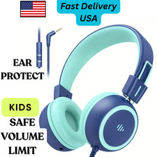 Kids Headphones Over Ear Toddler Wired Volume Limiting Chromebook IPad 85/94db