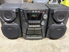 Panasonic SA-AK22 Stereo System 5-Disc CD Changer Dual Cassette NO Remote Works