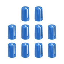 Potentiometer Control Knob ABS Guitar Knob for Bass Blue 10PCS