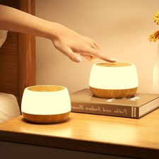 Night Light for Baby Nursery Set of 2, USB Rechargeable Bedside Lamp Stepless...