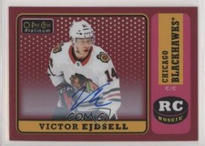2018-19 O-Pee-Chee Platinum Retro Red Rainbow Victor Ejdsell #R-72 Auto 0u70