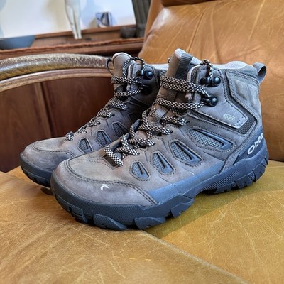 Oboz Sawtooth x Mid Women s Sz 7.5 WIDE Drizzle Waterproof Hiking Boots Leather