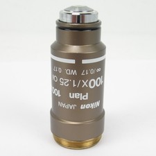 NIKON PLAN 100X/1.25 OIL INFINITY CORRECTED CFI ECLIPSE MICROSCOPE OBJECTIVE