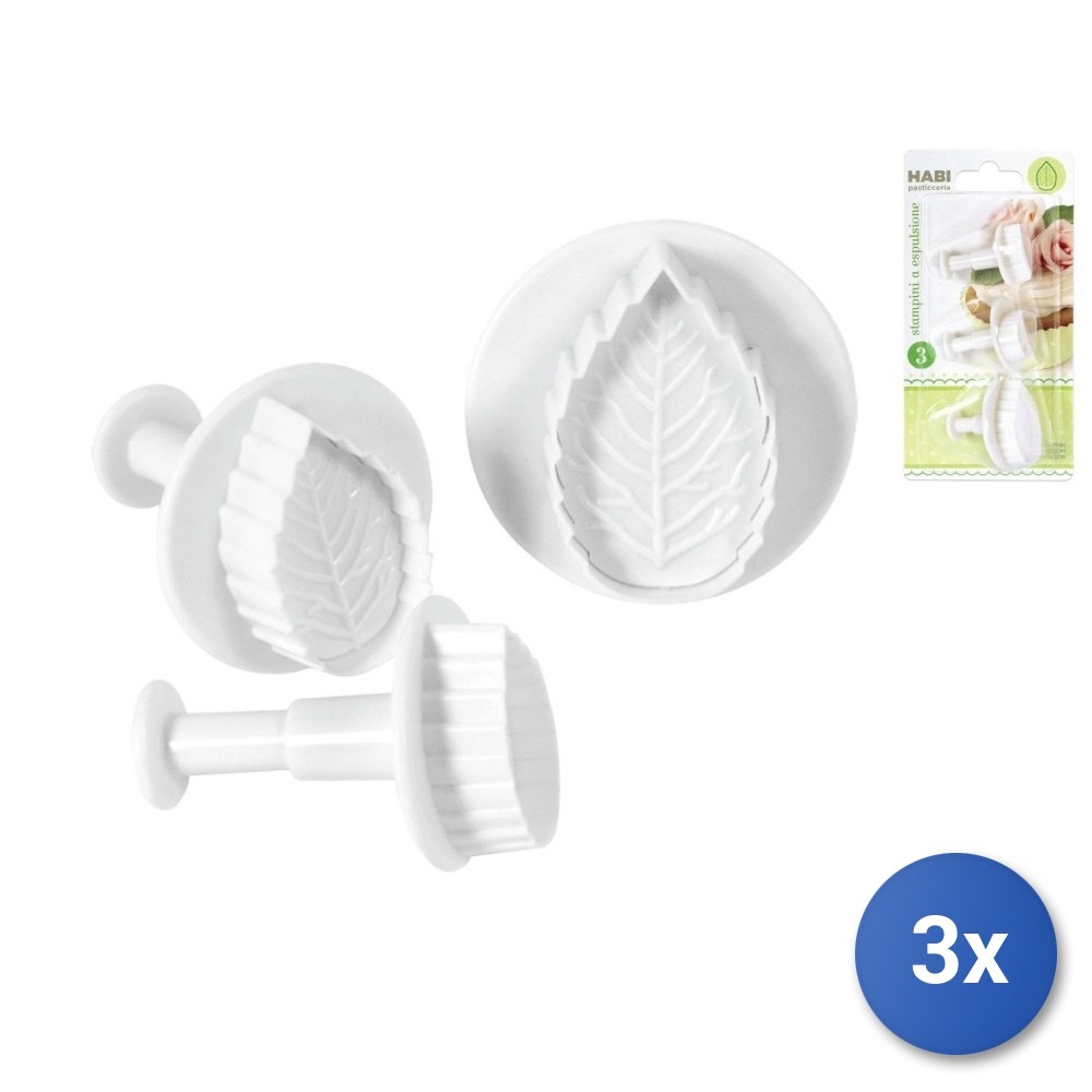 3 Packs 3 Molds Abs Leaf Habi