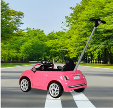 Best Ride On Cars 2-in-1 Fiat Baby Toddler Toy Push Car, Pink Open Box 