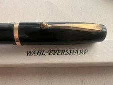 🔴 EVERSHARP Fountain Pen Lever Celluloid Oxford Gold Antique Writes