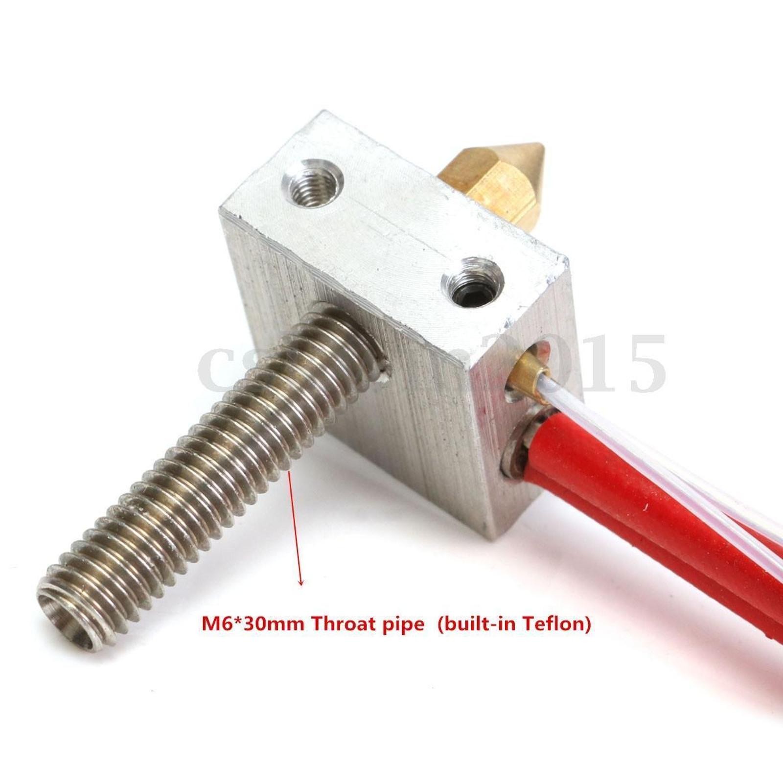 3D Printer MK8 Assembled Extruder Hotend 1.75mm to 0.4mm Nozzle Heating Block D