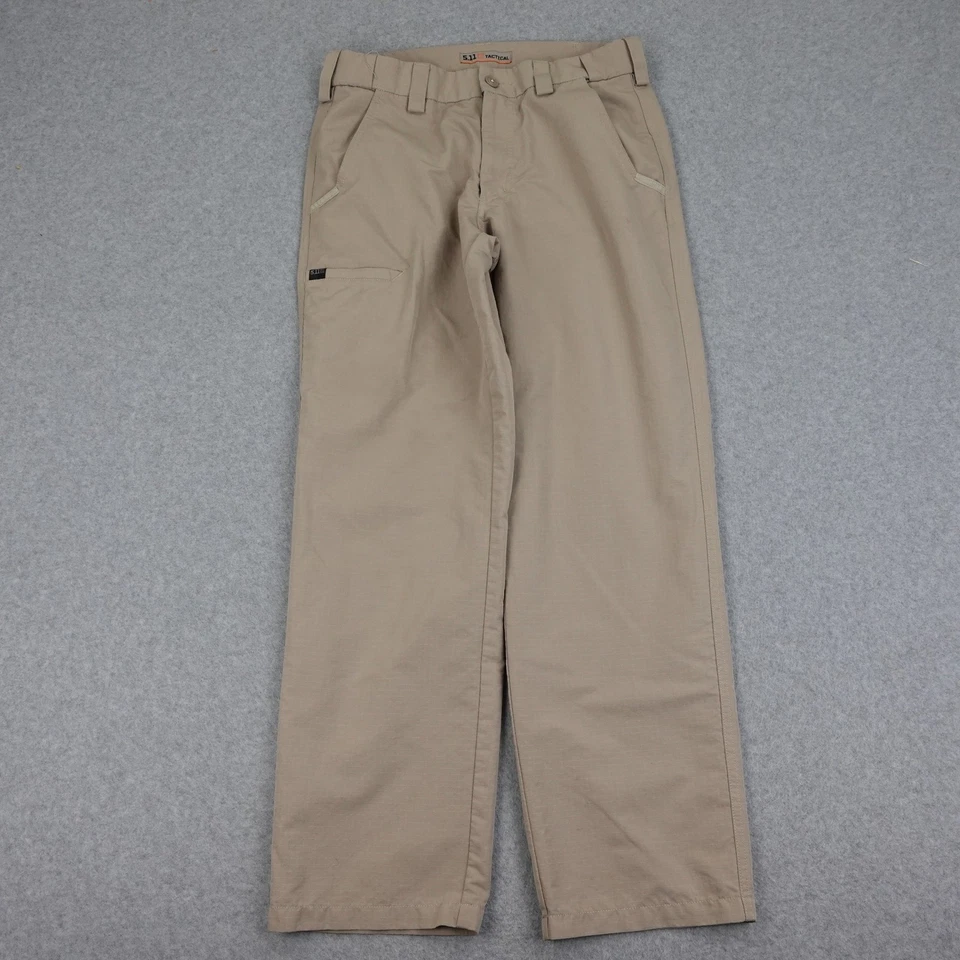 5.11 Tactical Mens 30x30 Fast-Tac Khaki Ripstop Pants Hiking Outdoors Workwear - Image 2 of 4