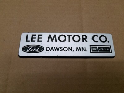 Lee Motor Ford Mercury Dawson MN Car Dealership Emblem Badge Logo Advertising