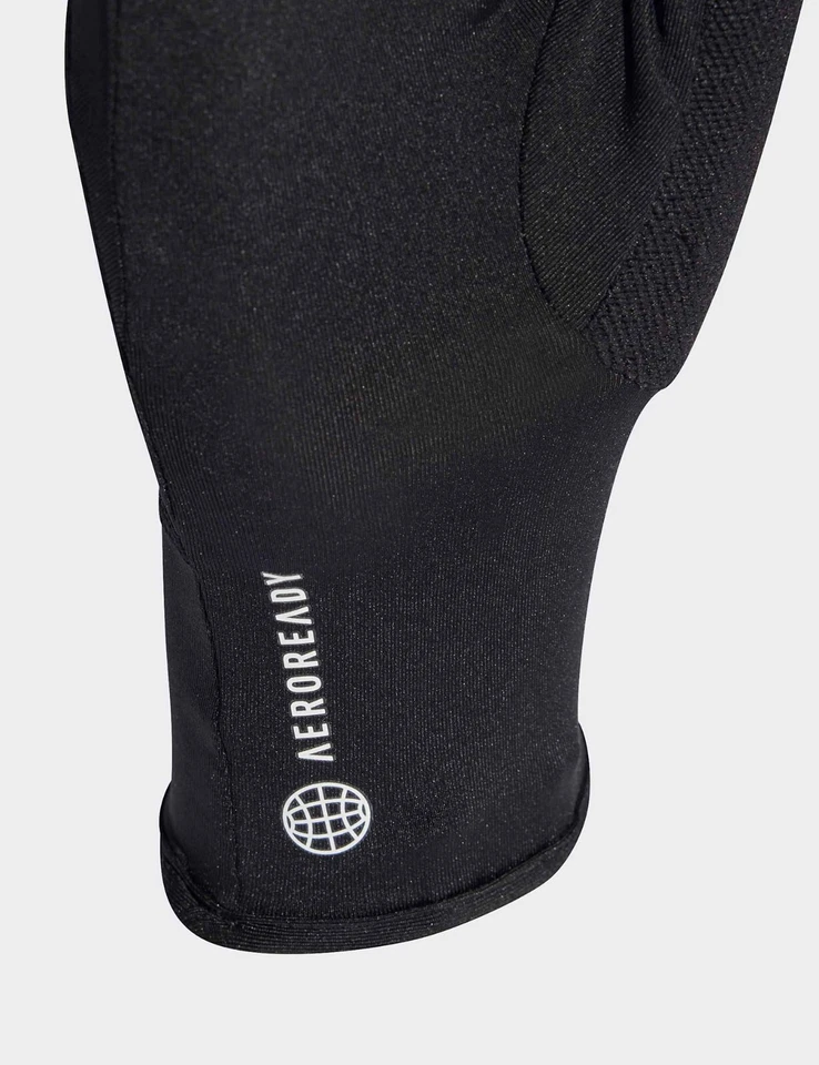 ADIDAS RUNNING GLOVES AEROREADY SLIM LIGHTWEIGHT TOUCH PHONE UNISEX BLACK M L - Image 3 of 4