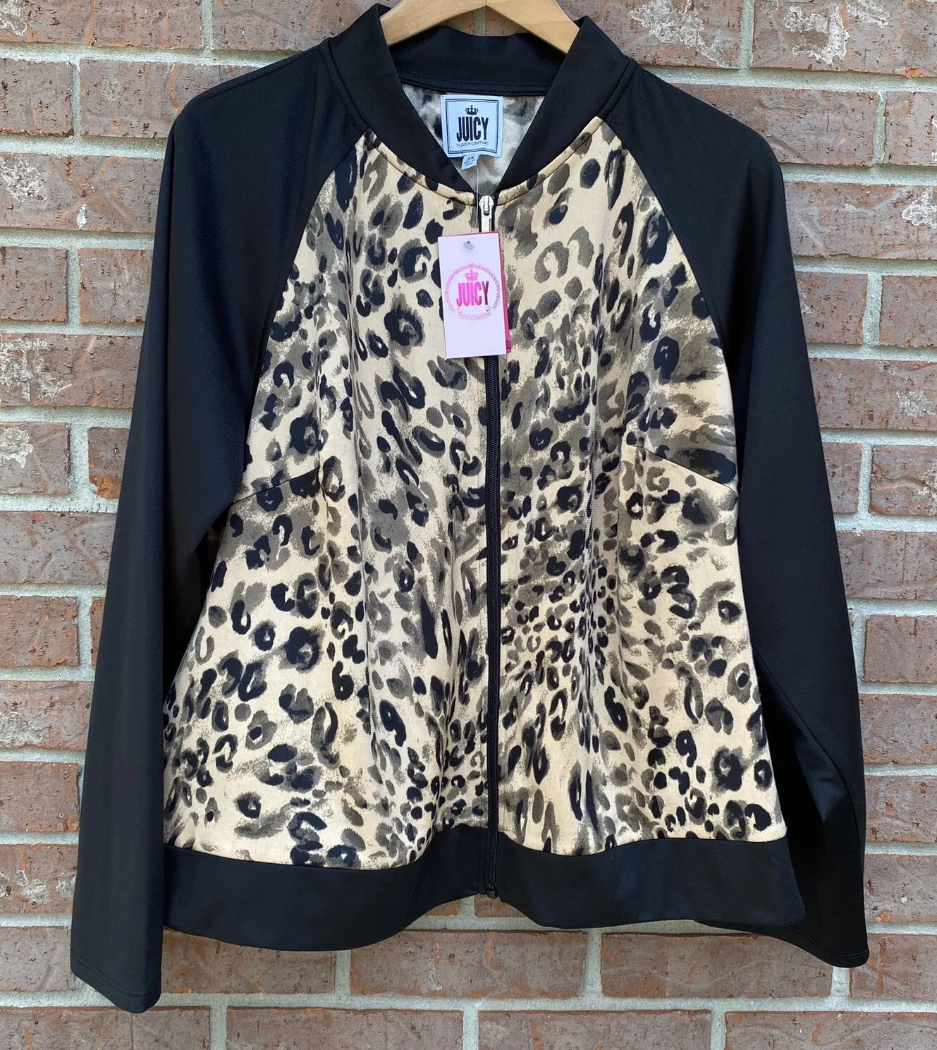 nwt-juicy-couture-cheetah-print-cropped-full-zip-track-jacket-polyester