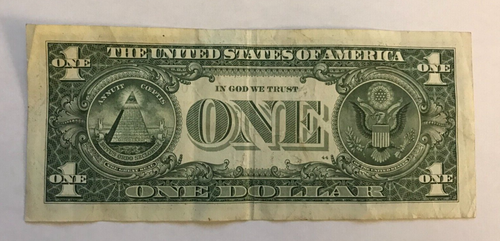 Zirkulierter One Dollar Schein Serie 2017A Sternnote B 09367134* - Bild 2 von 2