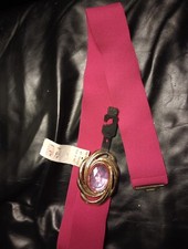 Vintage Pink Belt With Pink Gem New With Tag