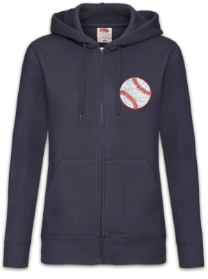 Baseball I Damen Zipper Hoodie Player Passion Addiction base-ball Court Field