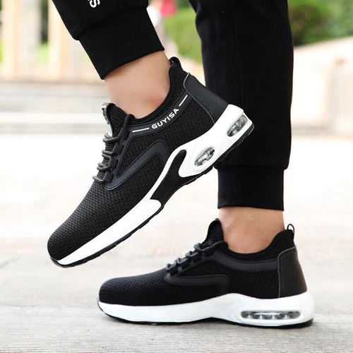 Zapatos de seguridad para hombre Zapatos de trabajo ligeros S3 Gorra de acero Zapatillas EU 37-48 - Imagen 3 de 26