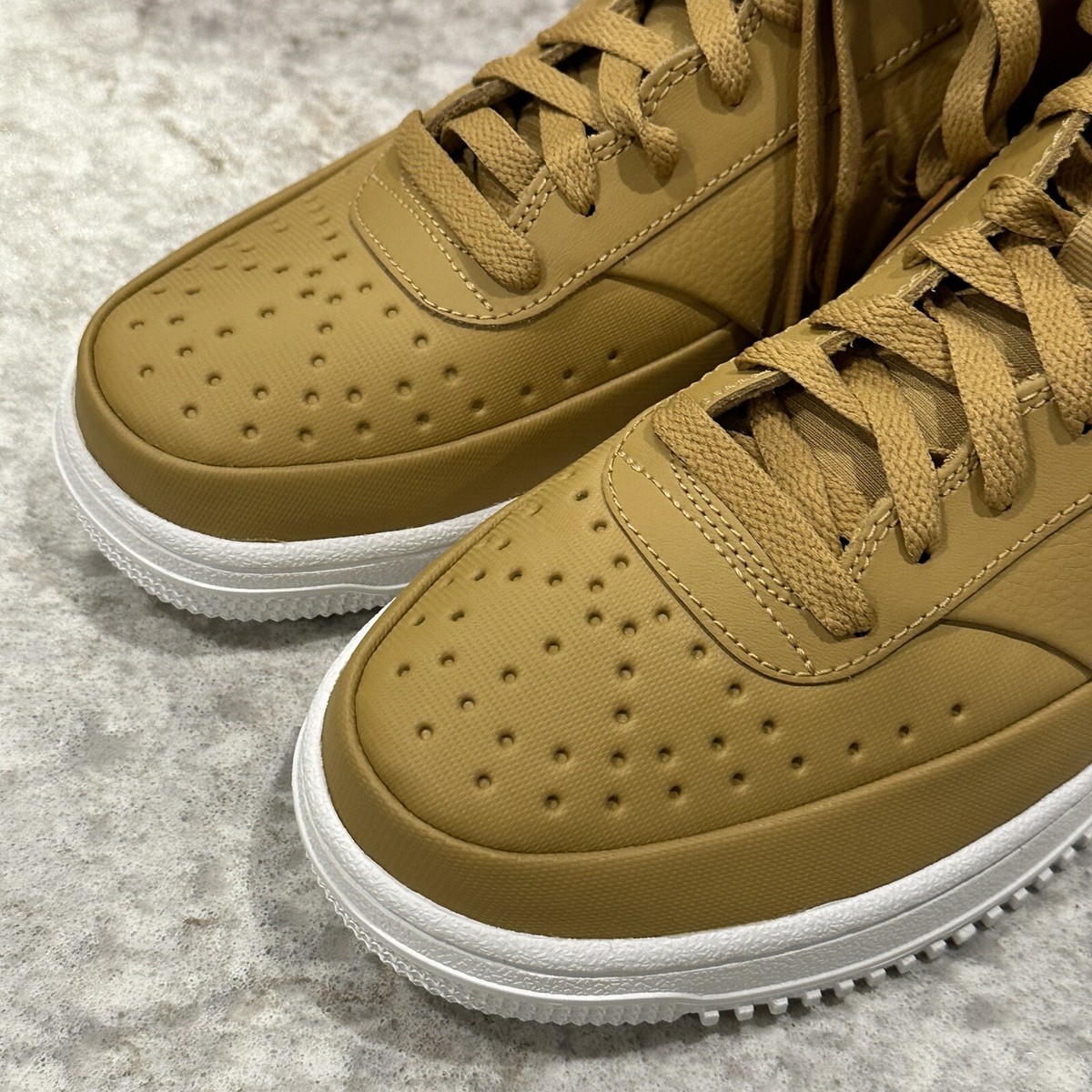 Size 8 - Nike Court Vision Winter Mid Elemental Gold White 