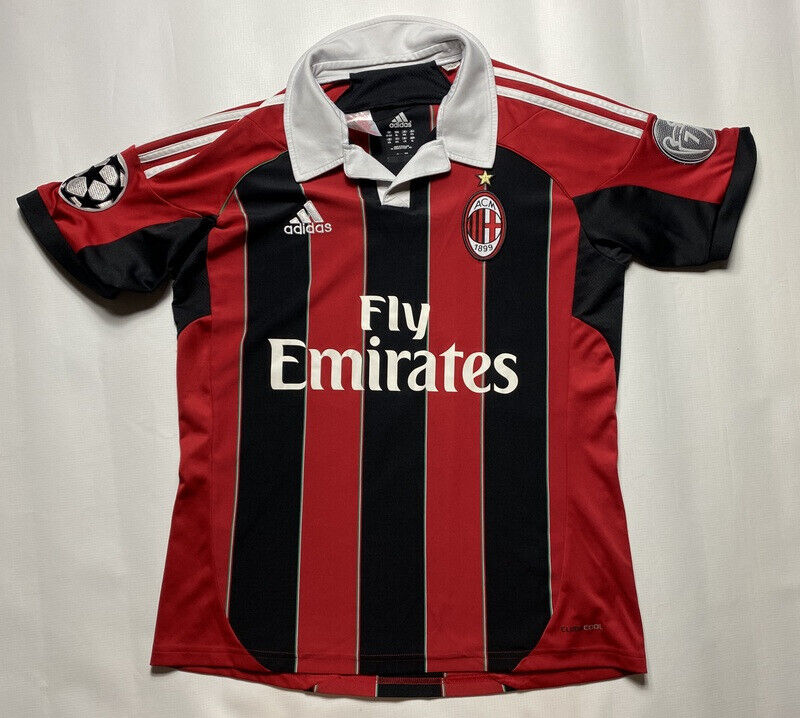Balotelli AC MILAN Champions League Jersey shirt ADIDAS SIZE Balotelli AC MILAN Champions League Jersey shirt ADIDAS SIZE