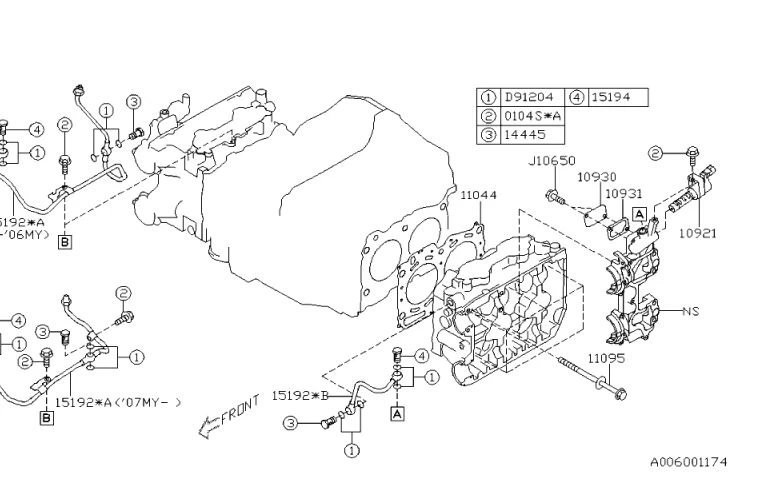 Válvula de controle de óleo genuína Subaru AVCS Tribeca Outback 3.0 H6 10921AA050 FABRICANTE DE EQUIPAMENTO ORIGINAL NOVA - Imagem 3 de 3