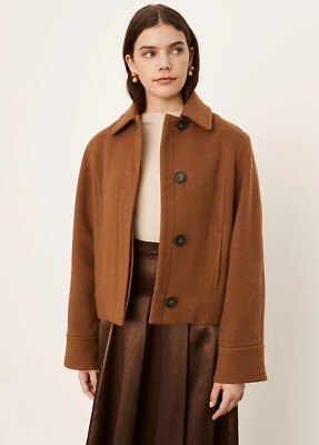 THE SHINZONE 2025A/WモデルWOOL JACKET ブラウン NWT Vince Brown Crop Wool Jacket Size Small Vicuna $595 | eBay