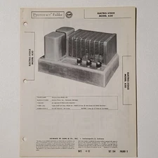 SAMS PHOTOFACT SERVICE MANUAL 354-5 ELECTRO VOICE MODEL A30