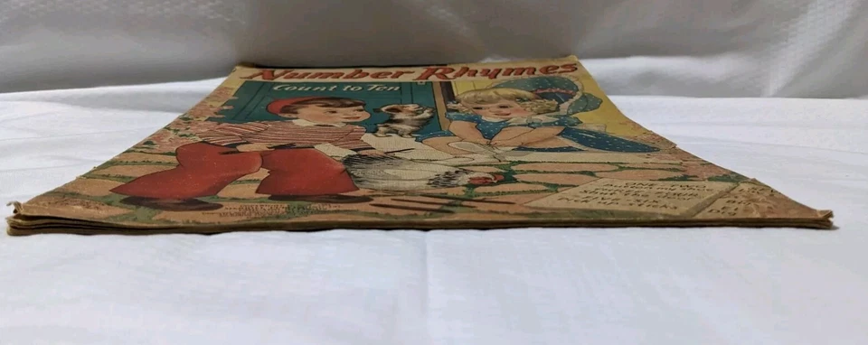 Vintage Number Rhymes count to ten #3497 copyright 1941 - Image 4 of 4