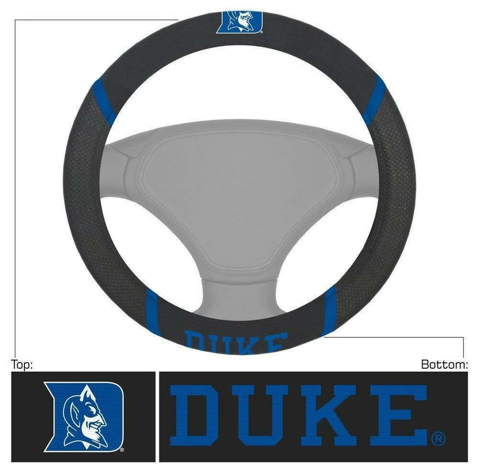 7pc NCAA Duke Blue Devils Floor Mats Steering Wheel Cover Headrest Covers Foto 4 de 4