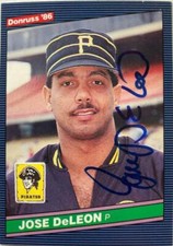 Jose DeLeon Autographed 1986 Donruss #235