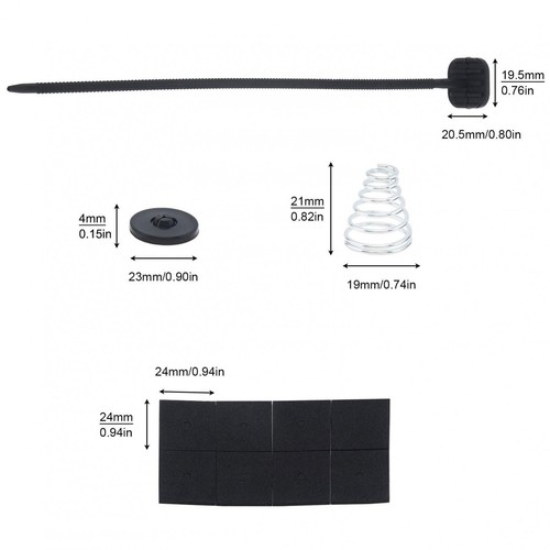 NEW ZIP TIES STRAPS ELECTRIC RADIATOR FAN TIE STRAP MOUNTING KIT TABS SPRINGS US - Picture 3 of 10