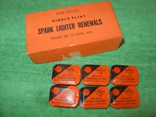 VINTAGE SHURLITE TORCH LIGHTER FLINT TIN "EMPTY TIN ONLY" LOT OF 6 MADE IN USA