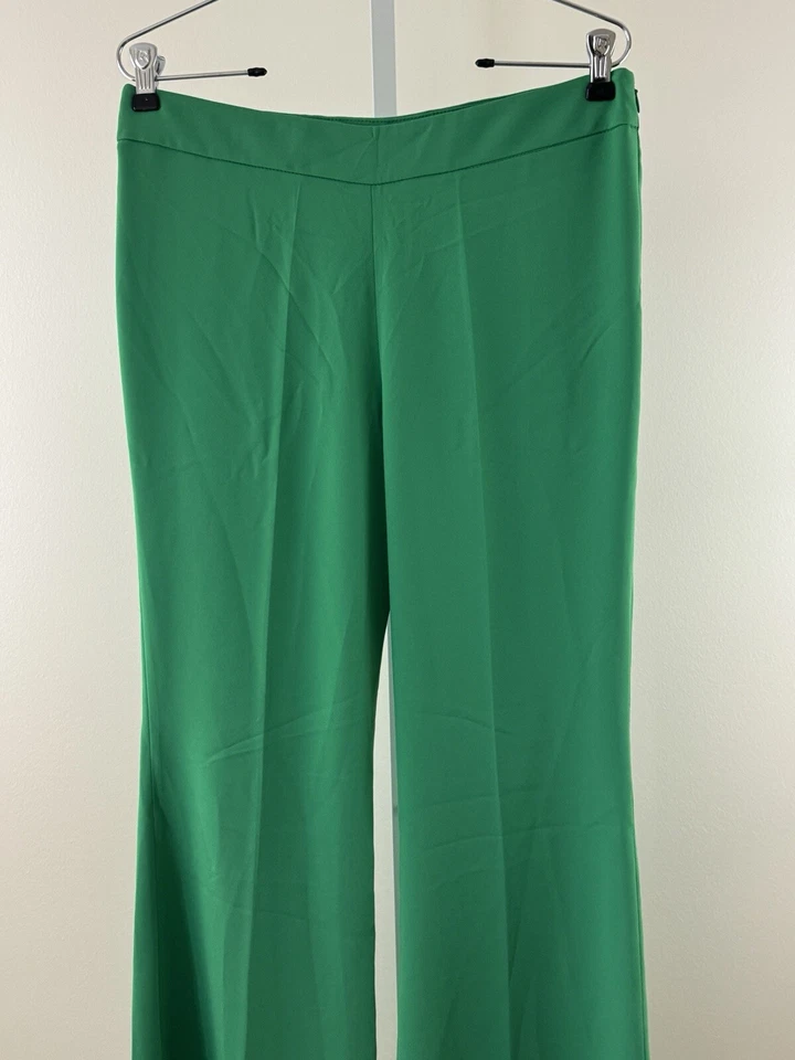PANTALONES grandes para mujer Parosh verde acampanado pierna ancha D230390 Italia nuevos con etiquetas nuevos Foto 2 de 4