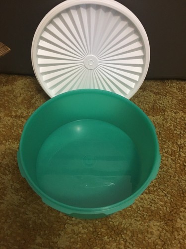TUPPERWARE *NEW* Servalier One Touch 6 Cup Cookie CANISTER Teal - White Seal - Picture 12 of 12