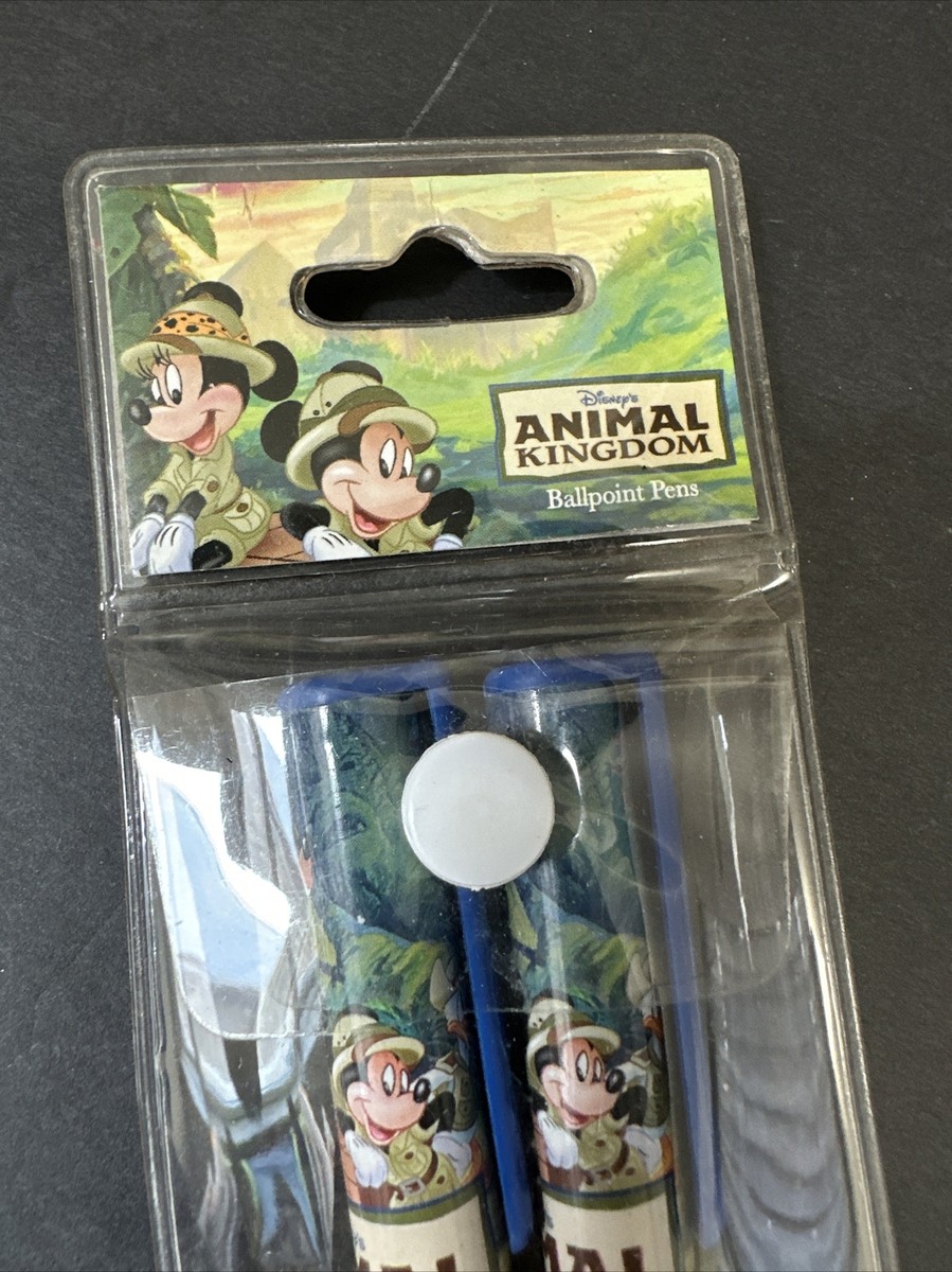 Rare Disney Animal Kingdom Ballpoint Pens Set Of 2 Black Ink
