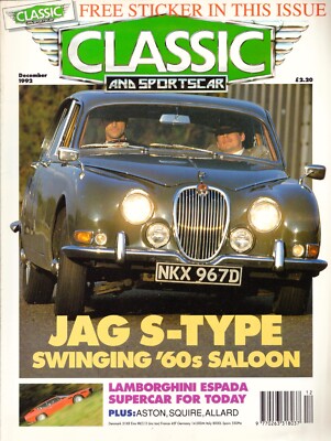 Classic & Sportscar 12/1992, u.a. Jaguar S-Type, Lamborghini Espada, Squire