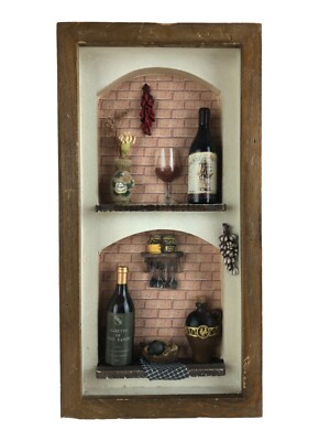 Cute 2 Scene Shadow Box Italian Bistro Diorama Miniatures Wall Decor ...
