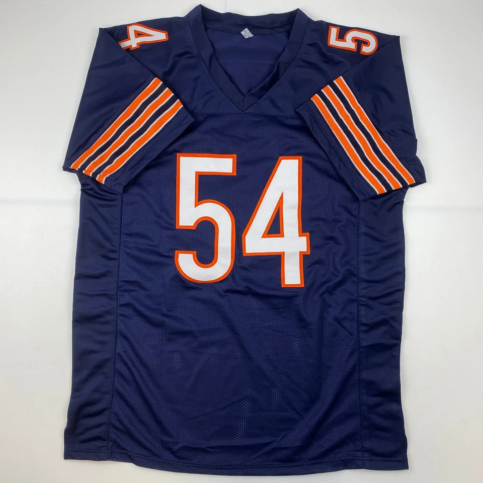 Autographed/Signed Brian Urlacher HOF 18 Chicago Blue Jersey Beckett BAS COA - Image 4 of 4