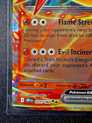 Team Rocket's Moltres ex Pokémon Destined Rivals 031/182 In Hand