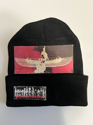  Ancient Egyptian Isis, Red Explosion  Grunge Beanie | TheWiseWarDogs 