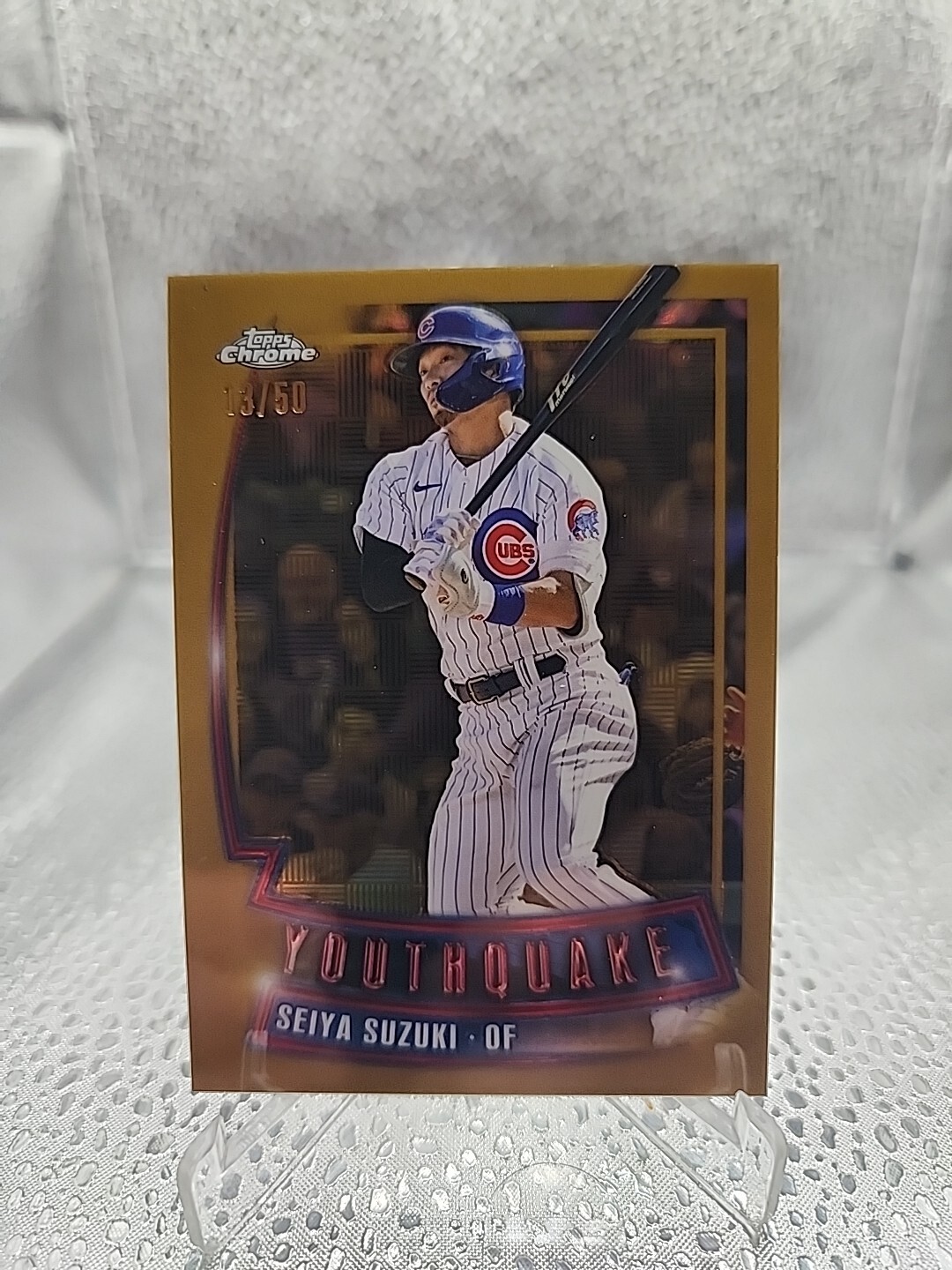 2023 Topps Chrome SEIYA SUZUKI YOUTHQUAKE GOLD REFRACTOR #YQ-4 CUBS /50